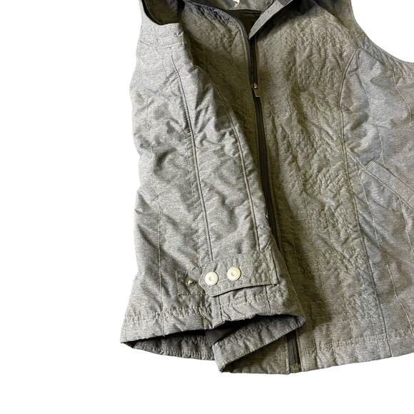 Columbia 1X Quilted Hooded Vest Gray Zip Pockets Thermal Layer Outdoor Hiking - Picture 11 of 14